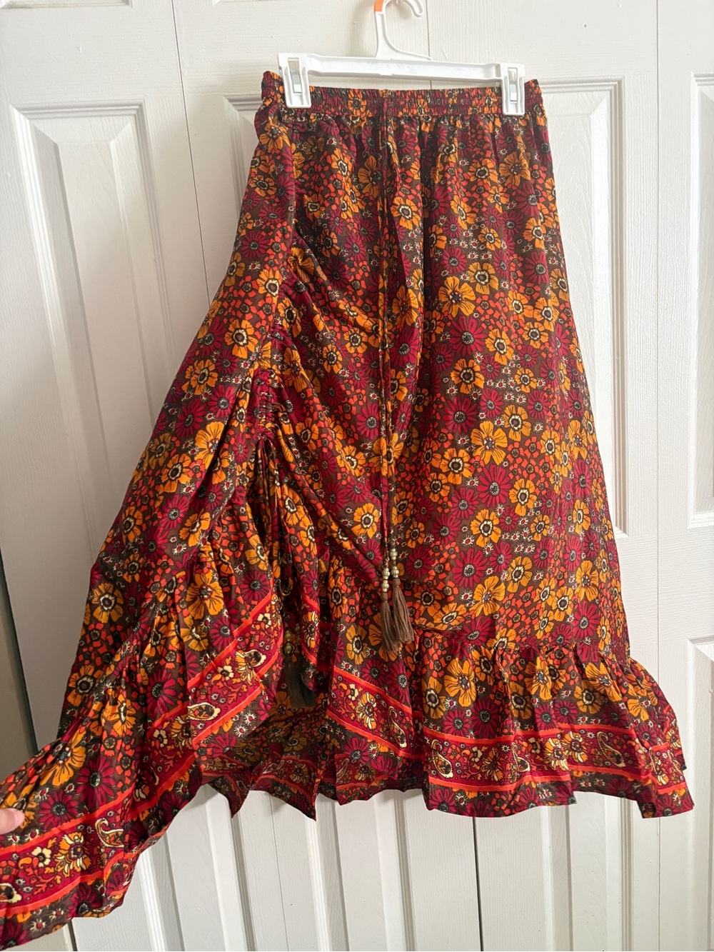 Gardenbelle Boho Floral Tiered Maxi Skirt